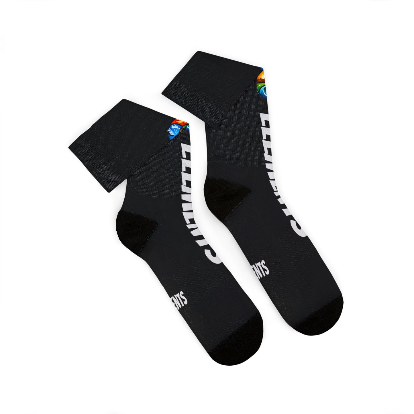 'ELEMENTS' Socks - Vibrant & Comfy - Black