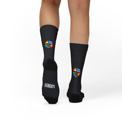 'ELEMENTS' Socks - Vibrant & Comfy - Black