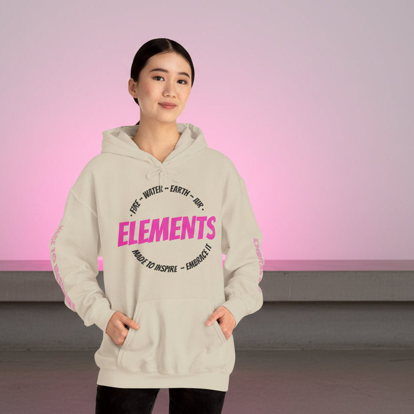 'ELEMENTS' Pink Edition Hoodie- Embrace & Inspire