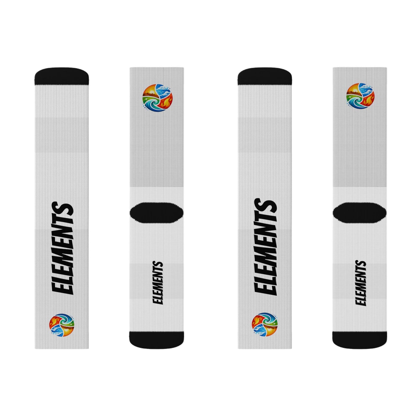 'ELEMENTS' Socks - Vibrant & Comfy - White