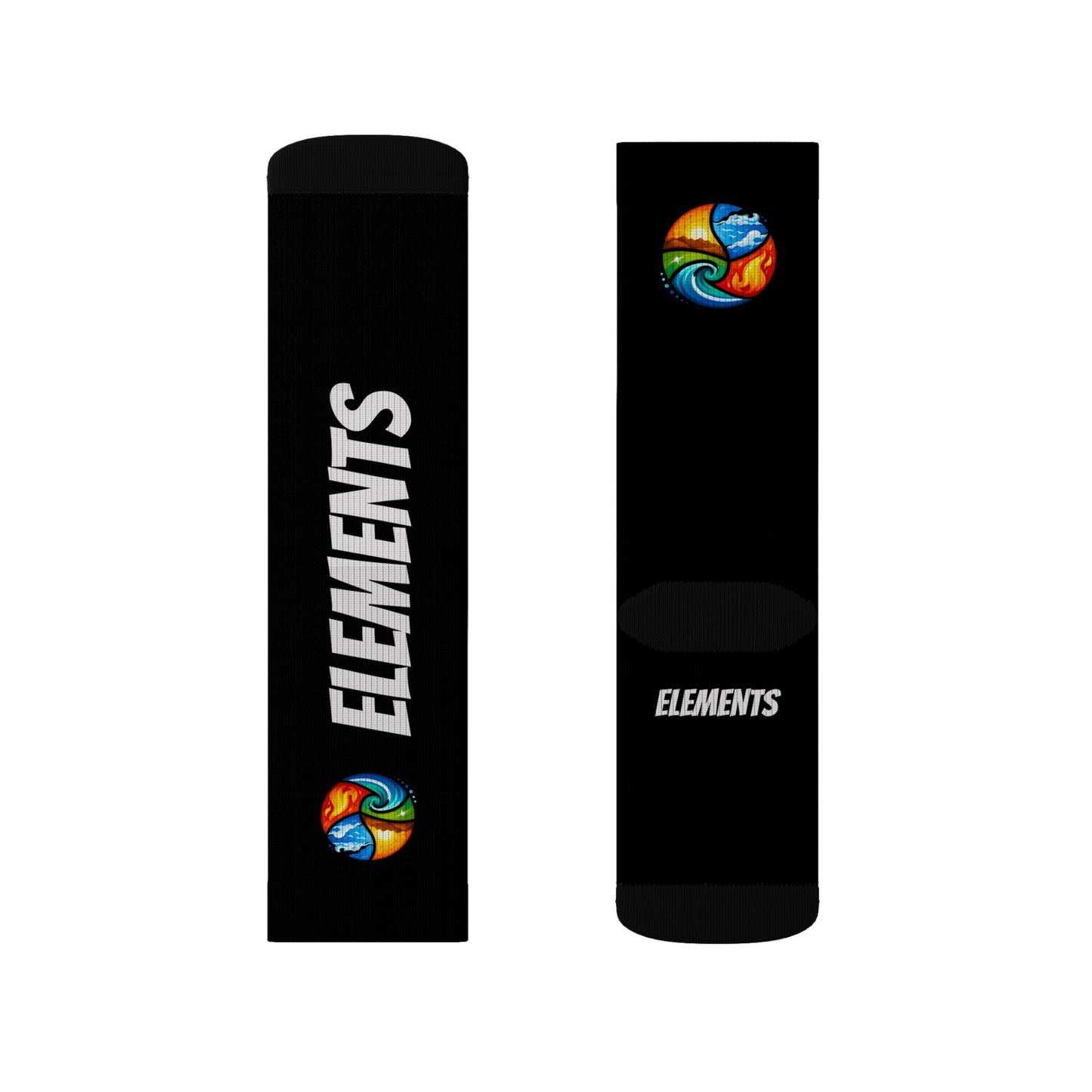 'ELEMENTS' Socks - Vibrant & Comfy - Black