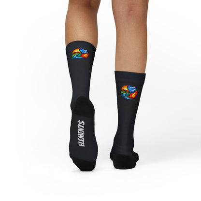 'ELEMENTS' Socks - Vibrant & Comfy - Black