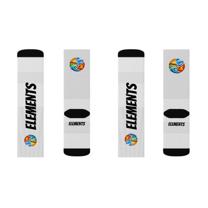 'ELEMENTS' Socks - Vibrant & Comfy - White