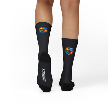 'ELEMENTS' Socks - Vibrant & Comfy - Black